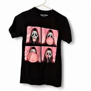 Ghost Face Black and Pink Graphic T-Shirt